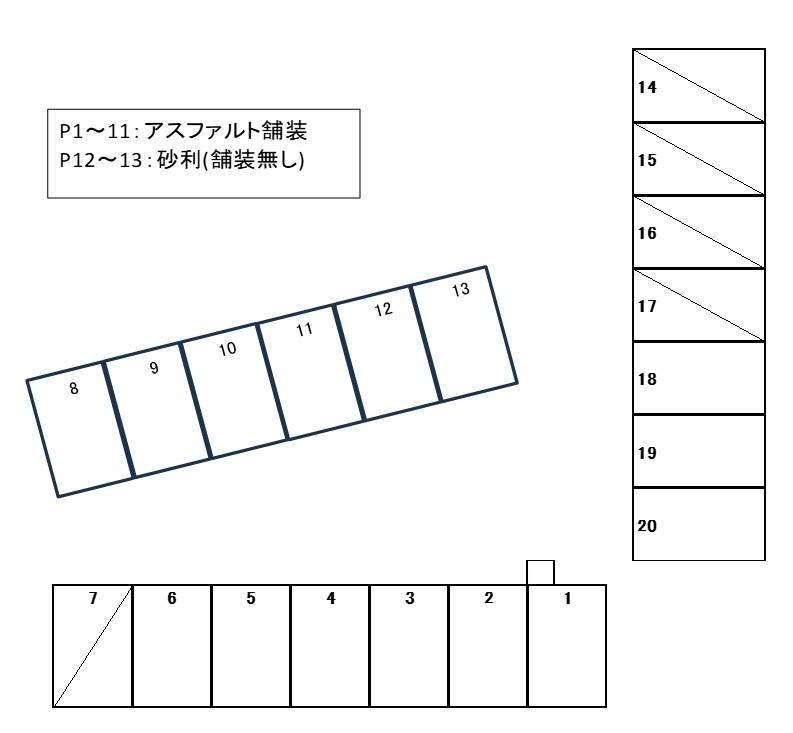 高森Ｓ・Ｓパーキングの駐車配置図