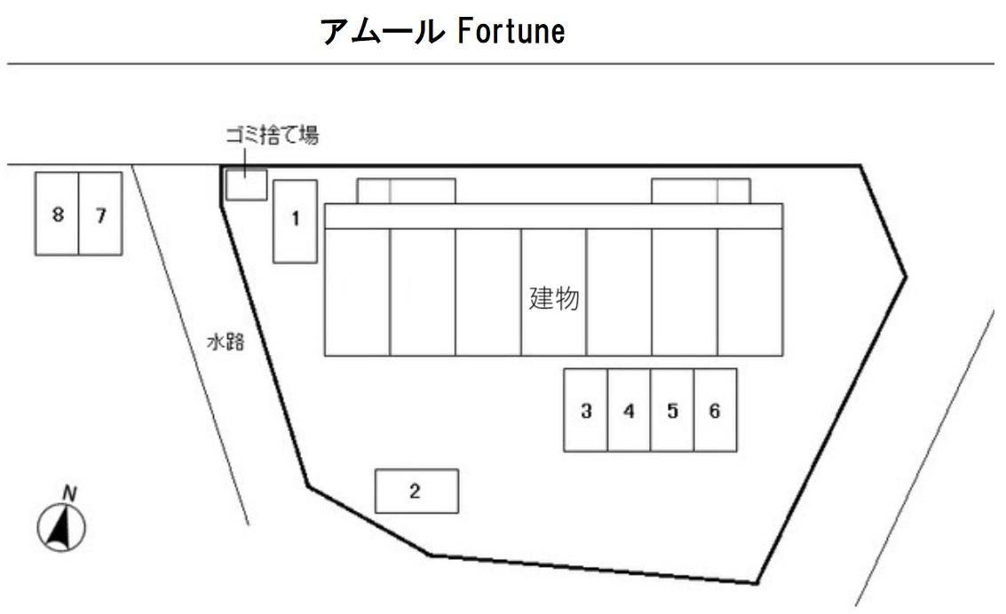 アムール Fortuneの駐車配置図