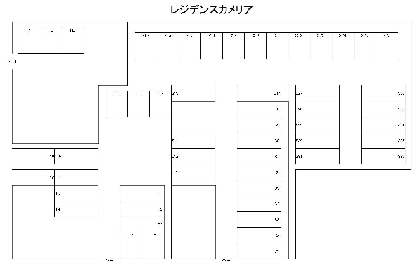 レジデンスカメリアの駐車配置図