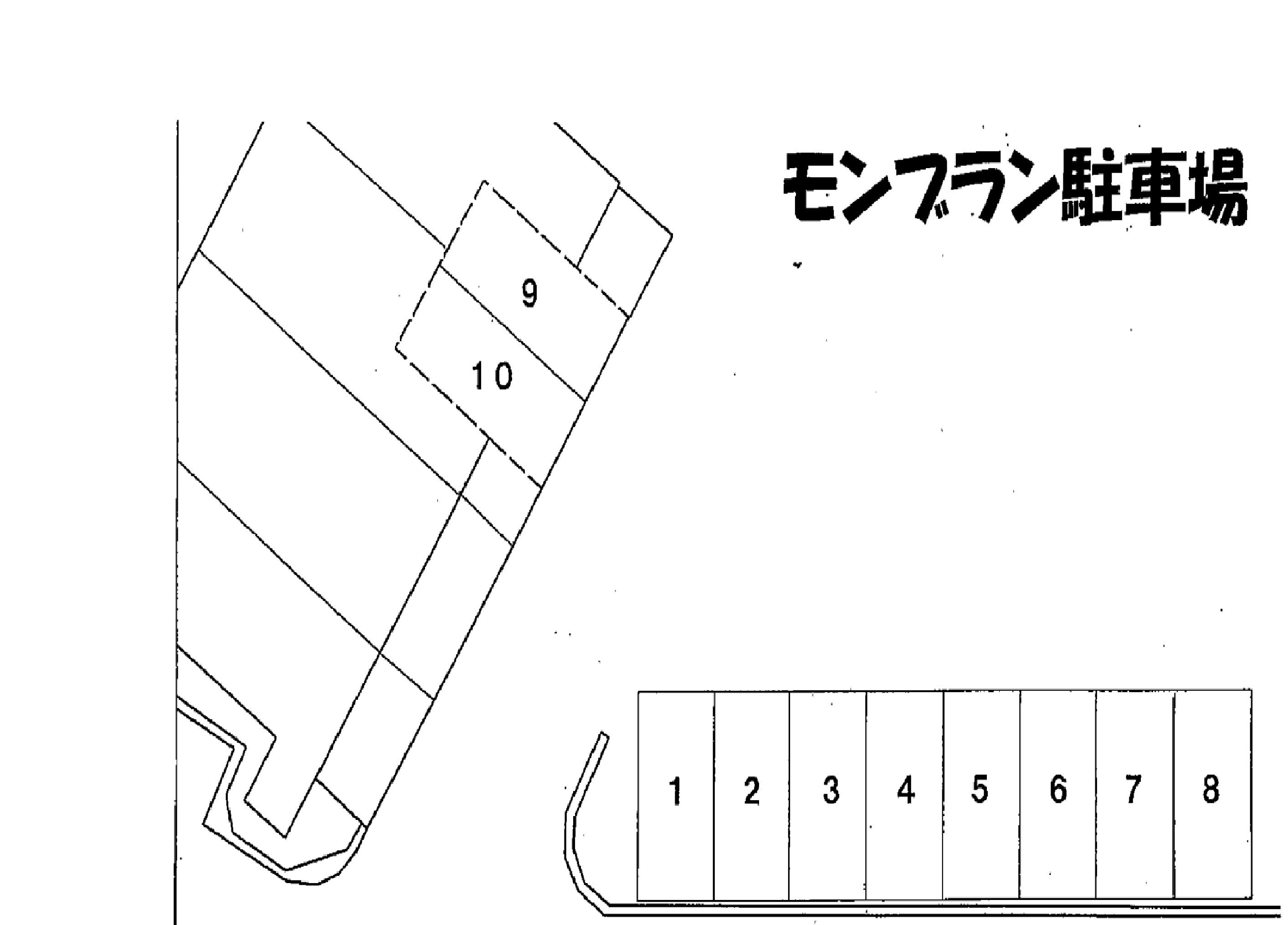 モンブラン敷地内駐車場の駐車配置図
