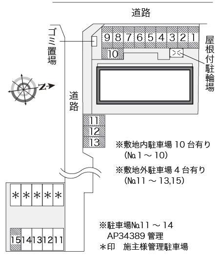 シーザースパレス(22785)の駐車配置図