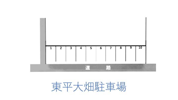東平 大畑駐車場の駐車配置図