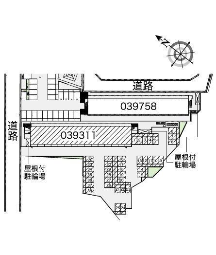センターヴィレ(39311)の駐車配置図