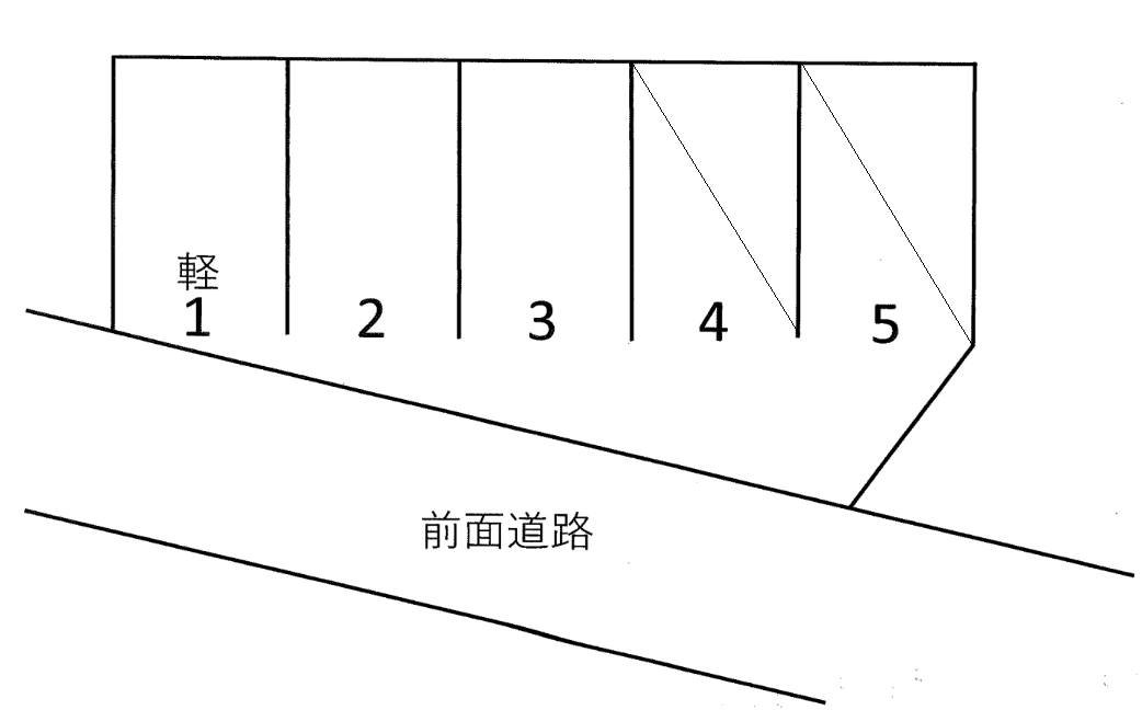 熊本一丁目第三月極駐車場の駐車配置図