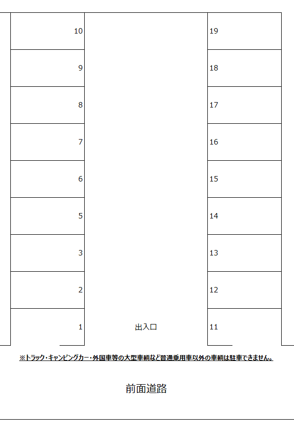 第Ⅱ緑パーキングの駐車配置図