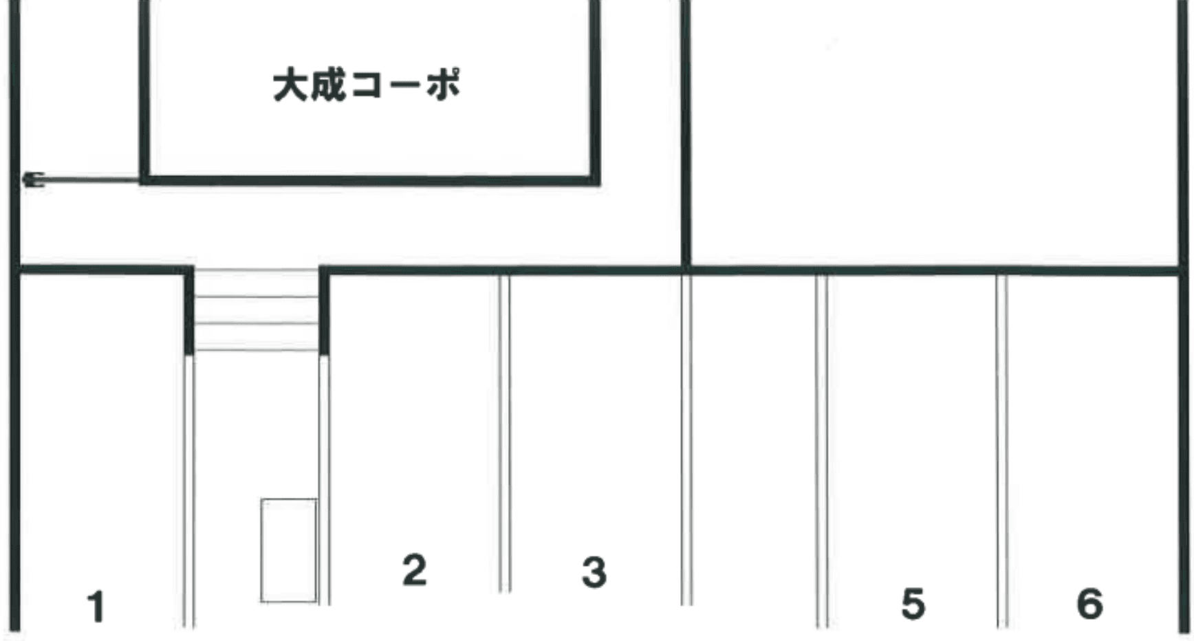 大成コーポの駐車配置図