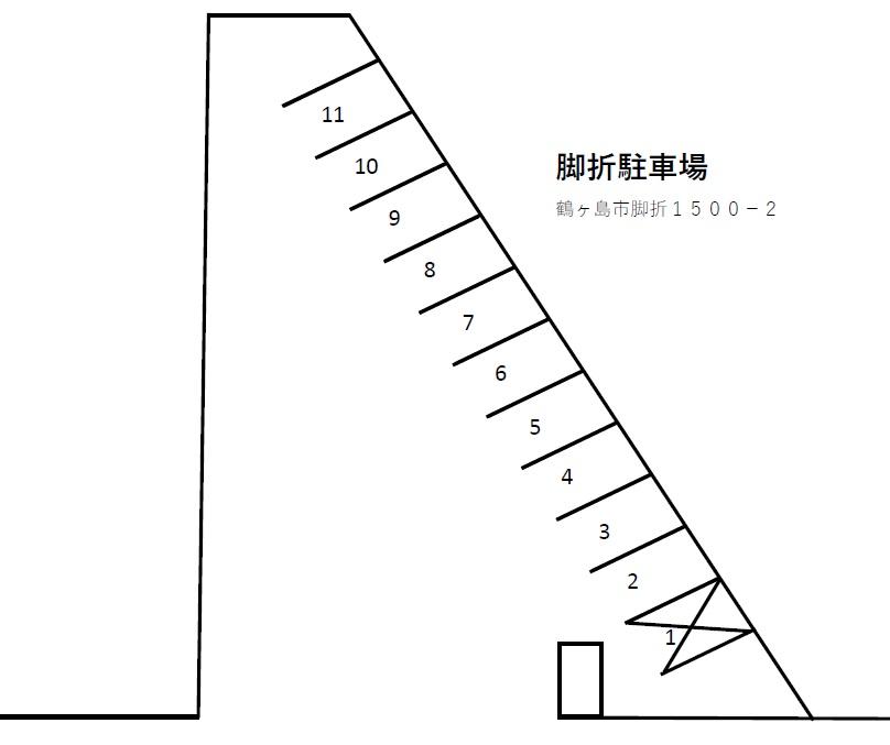 脚折駐車場の駐車配置図