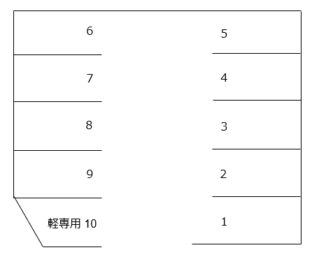 大城法律契約駐車(鏡原)の駐車配置図