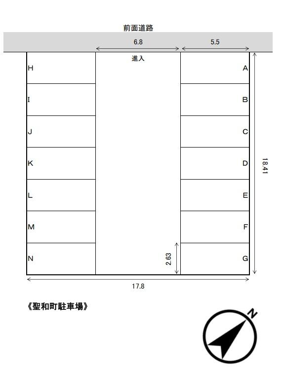 聖和町駐車場の駐車配置図