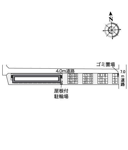 クレールシェル　さや(36209)の駐車配置図