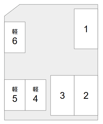 徳本笑子駐車場の駐車配置図