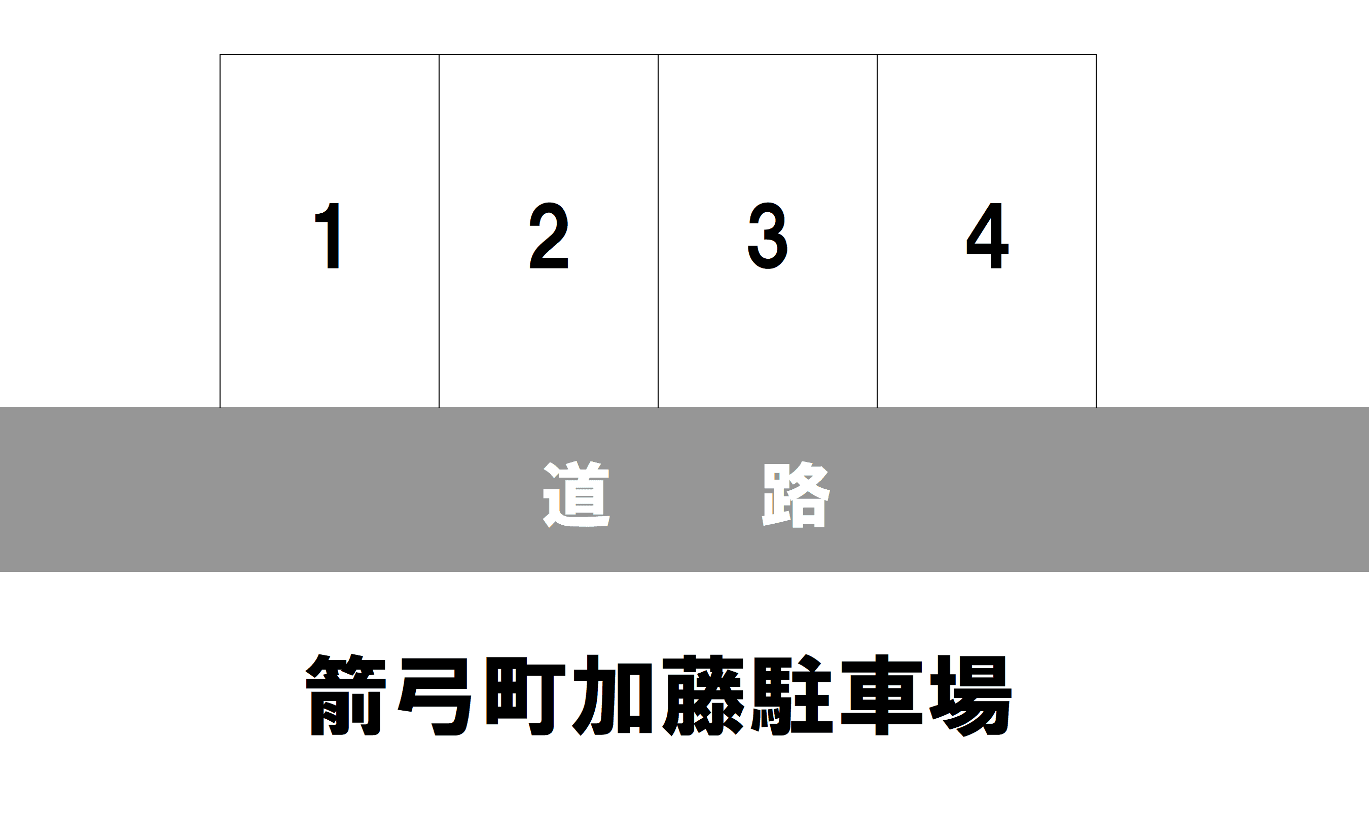 箭弓町加藤駐車場の駐車配置図