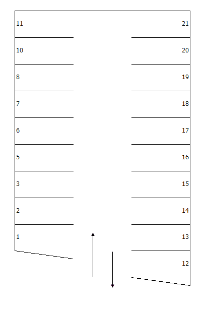 柴田駐車場の駐車配置図