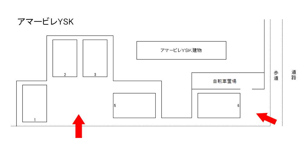アマービレYSKの駐車配置図