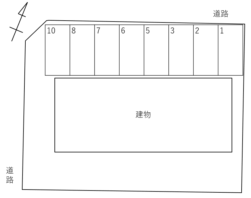 グラシア緑台別駐車場の駐車配置図