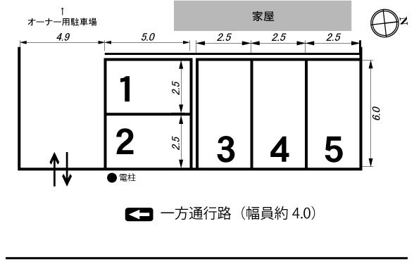 ホットハウス南染師町パーキングの駐車配置図