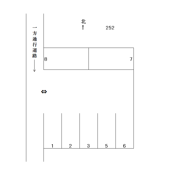 岩倉－252の駐車配置図