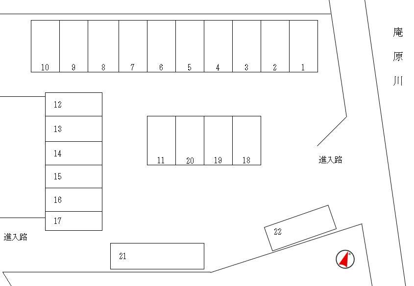横砂西町駐車場 の駐車配置図