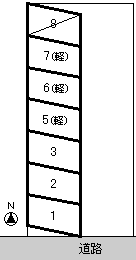 八日町早坂パーキングの駐車配置図