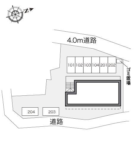 英（ＨＡＮＡＢＵＳＡ）(10616)の駐車配置図