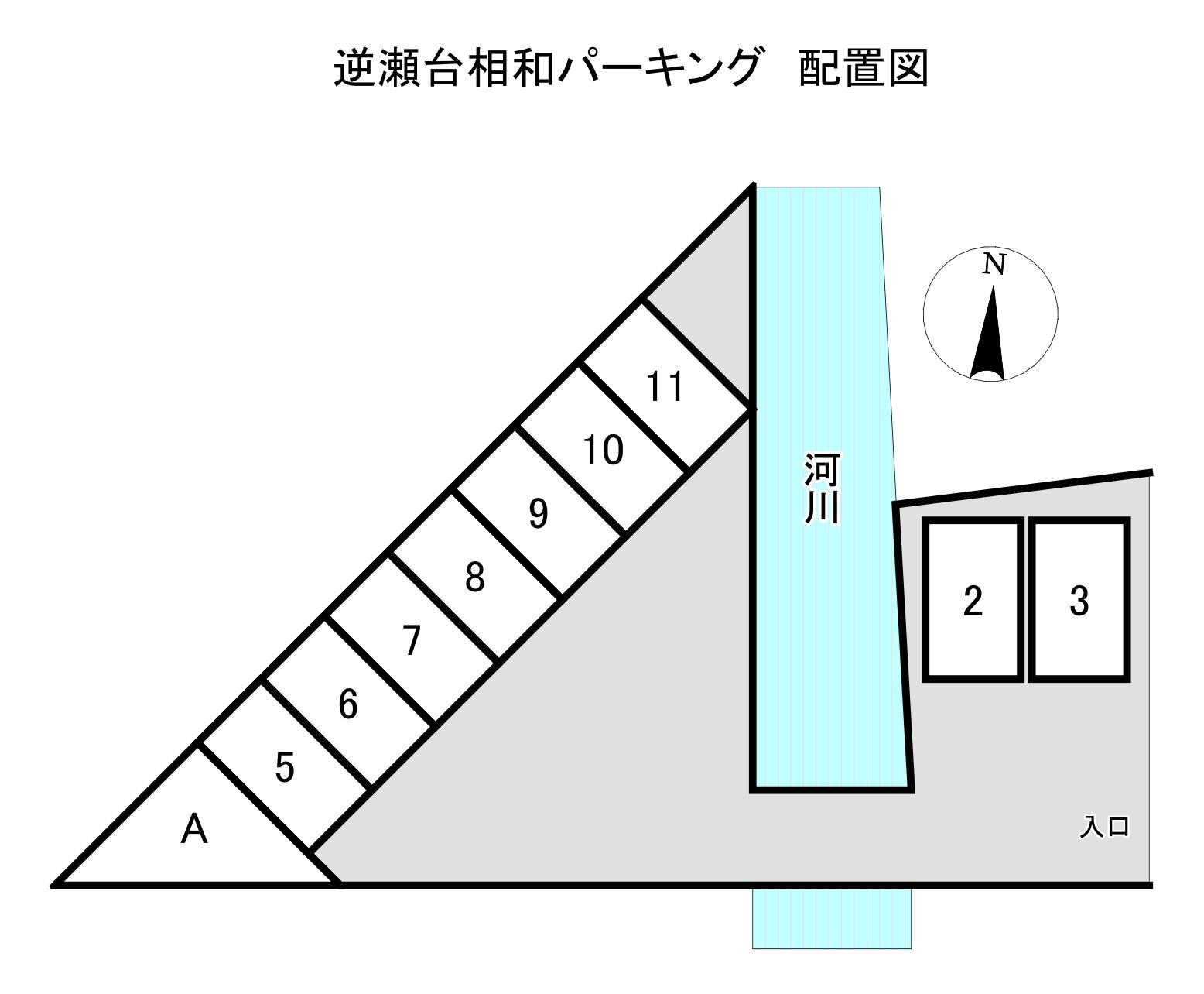 逆瀬台相和パーキングの駐車配置図