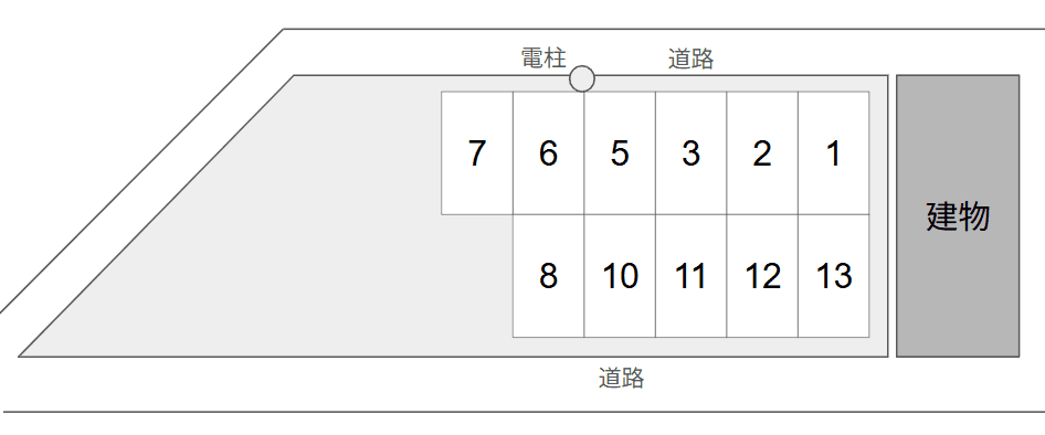 大森　駐車場の駐車配置図