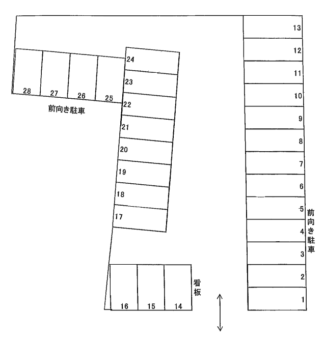 I・パーキングNo.２０の駐車配置図