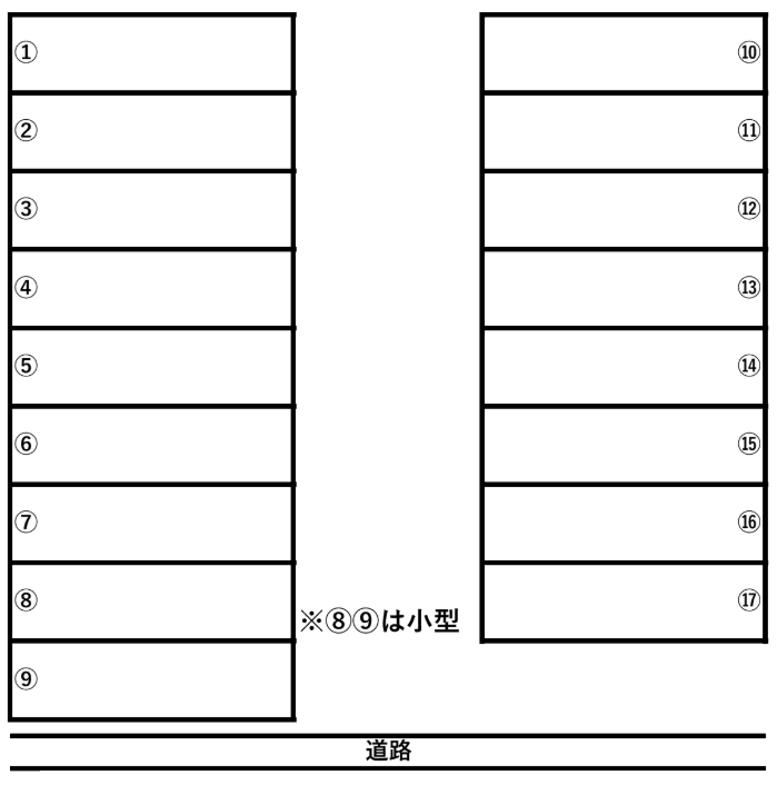 大宮町第１駐車場⑧の駐車配置図