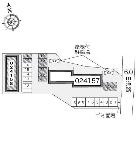 フローラⅣ(24158)の駐車配置図