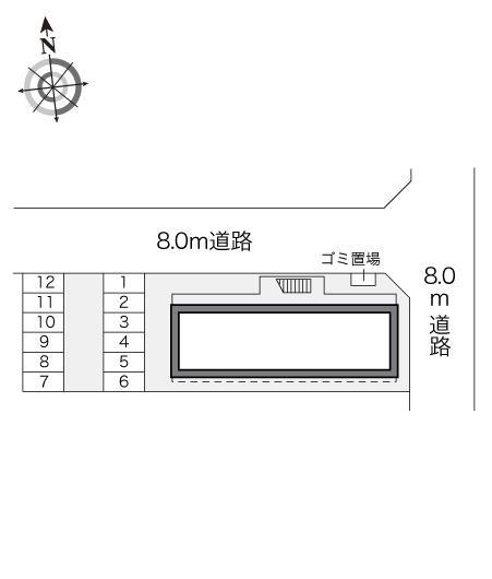 川北(20996)の駐車配置図