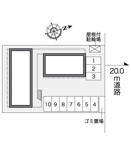 千楽(25726)の駐車配置図
