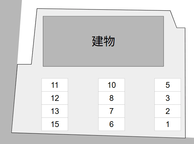 フローラ霞ヶ岡の駐車配置図
