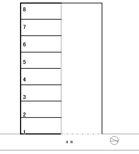 市村第2駐車場の駐車配置図