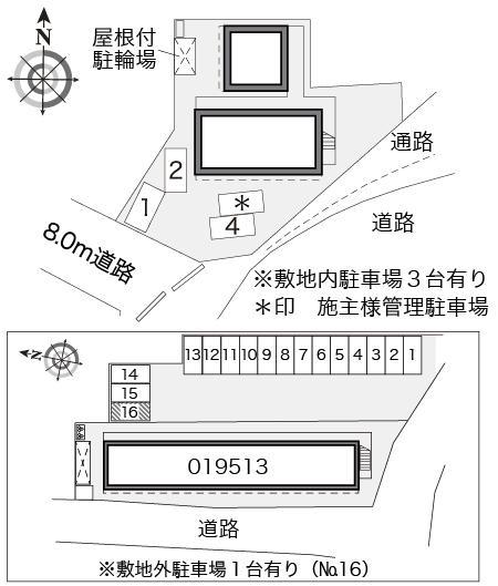 浮城(19851)の駐車配置図
