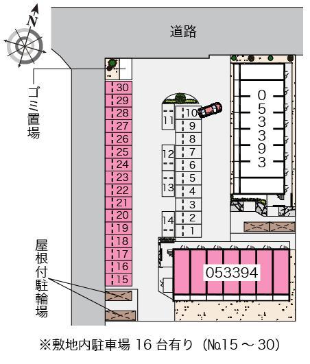 ラシュレ　博多Ⅰ(53394)の駐車配置図
