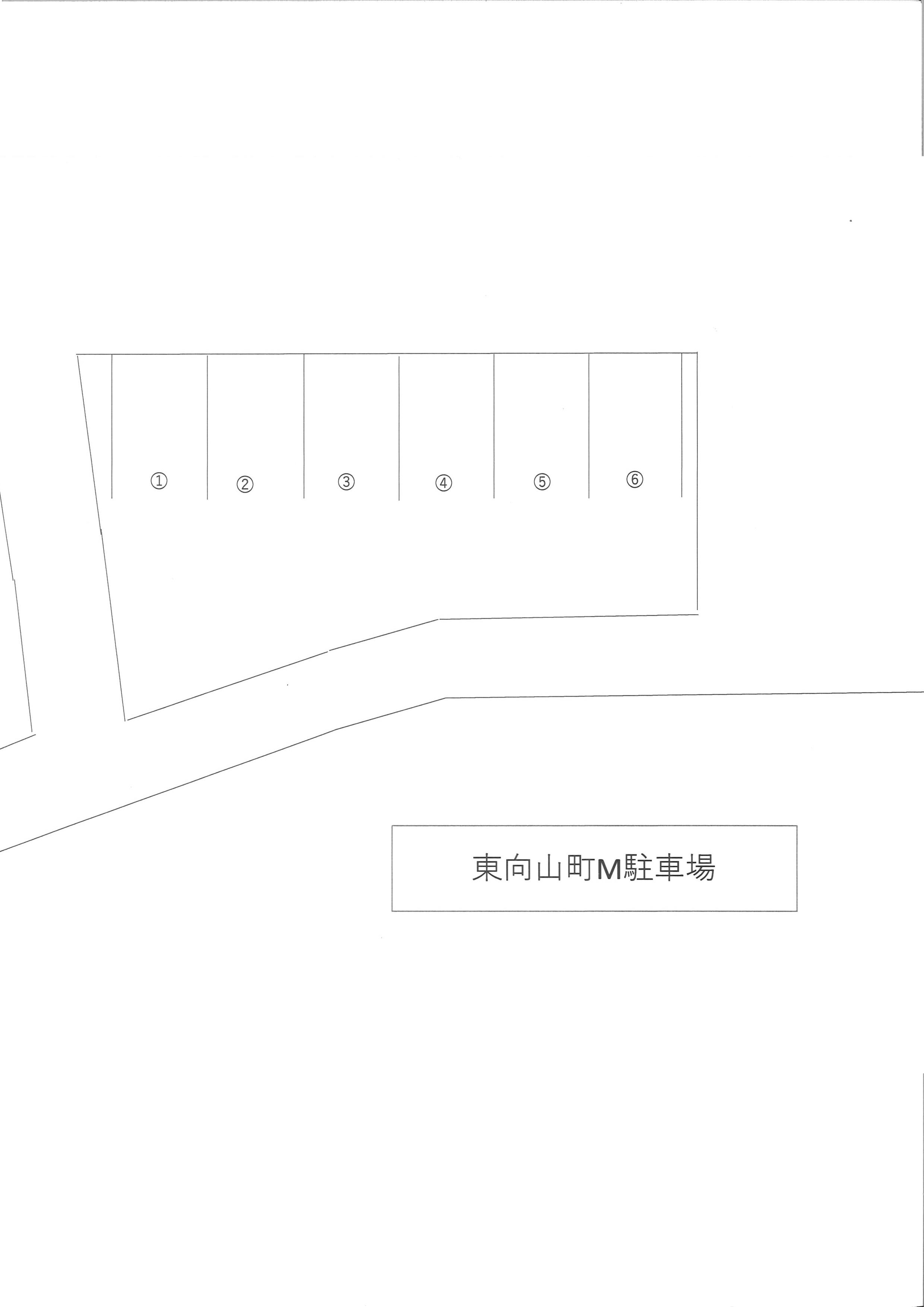 東向山町M駐車場の駐車配置図
