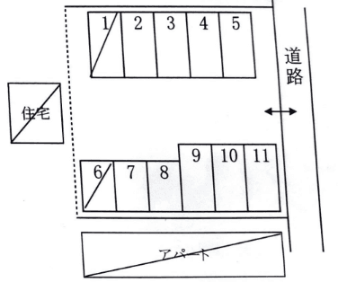 第３ミユキパーキングの駐車配置図