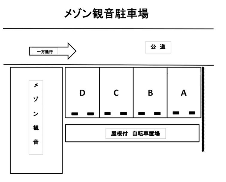 メゾン観音駐車場の駐車配置図