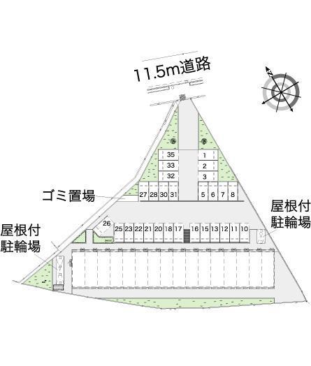 クレールシエル(42858)の駐車配置図