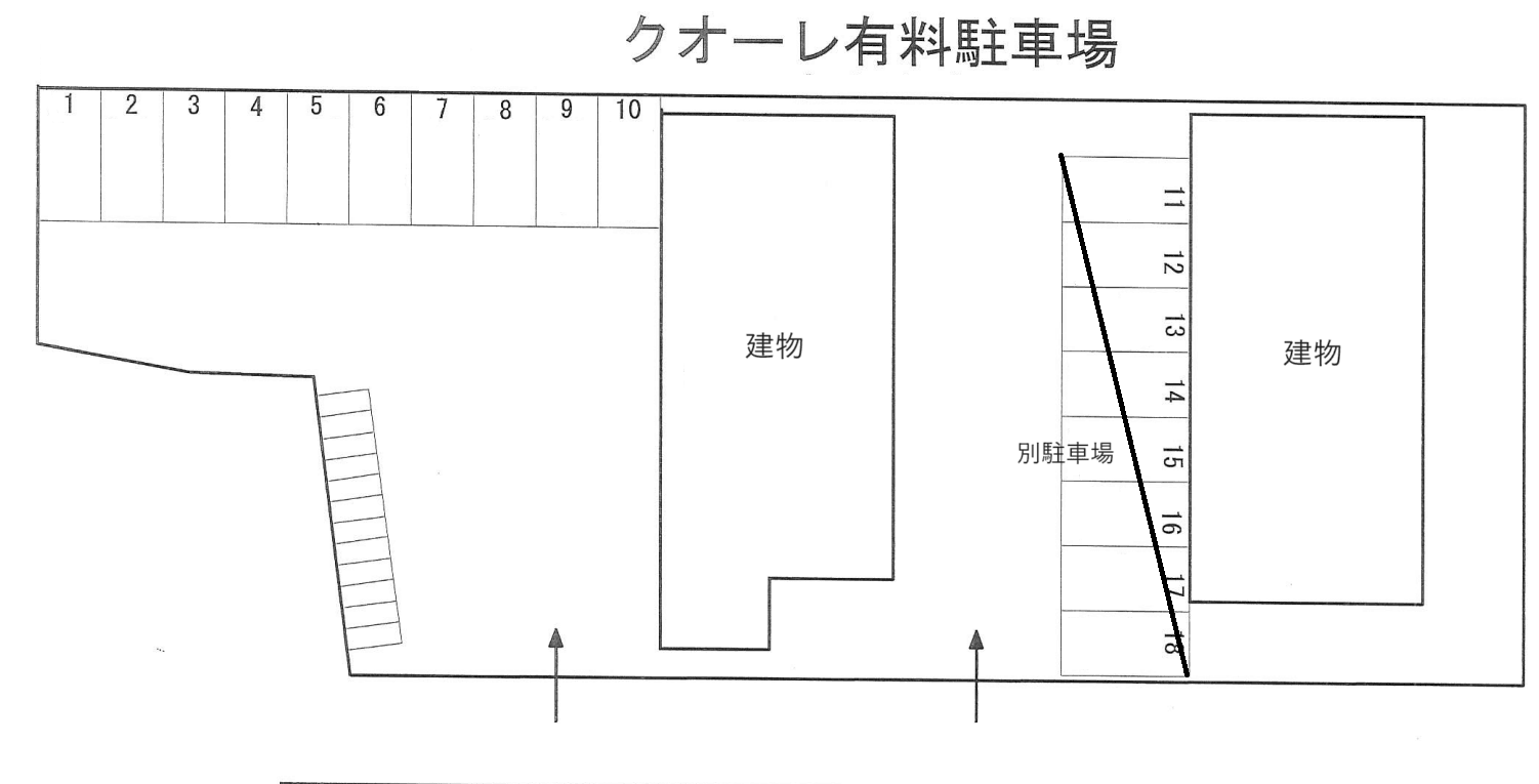 志木市幸町1丁目駐車場（クオーレＳ）の駐車配置図