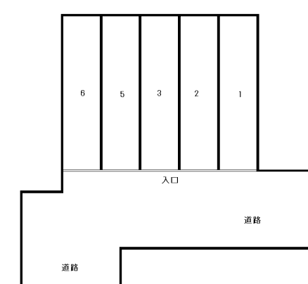 佐復駐車場の駐車配置図