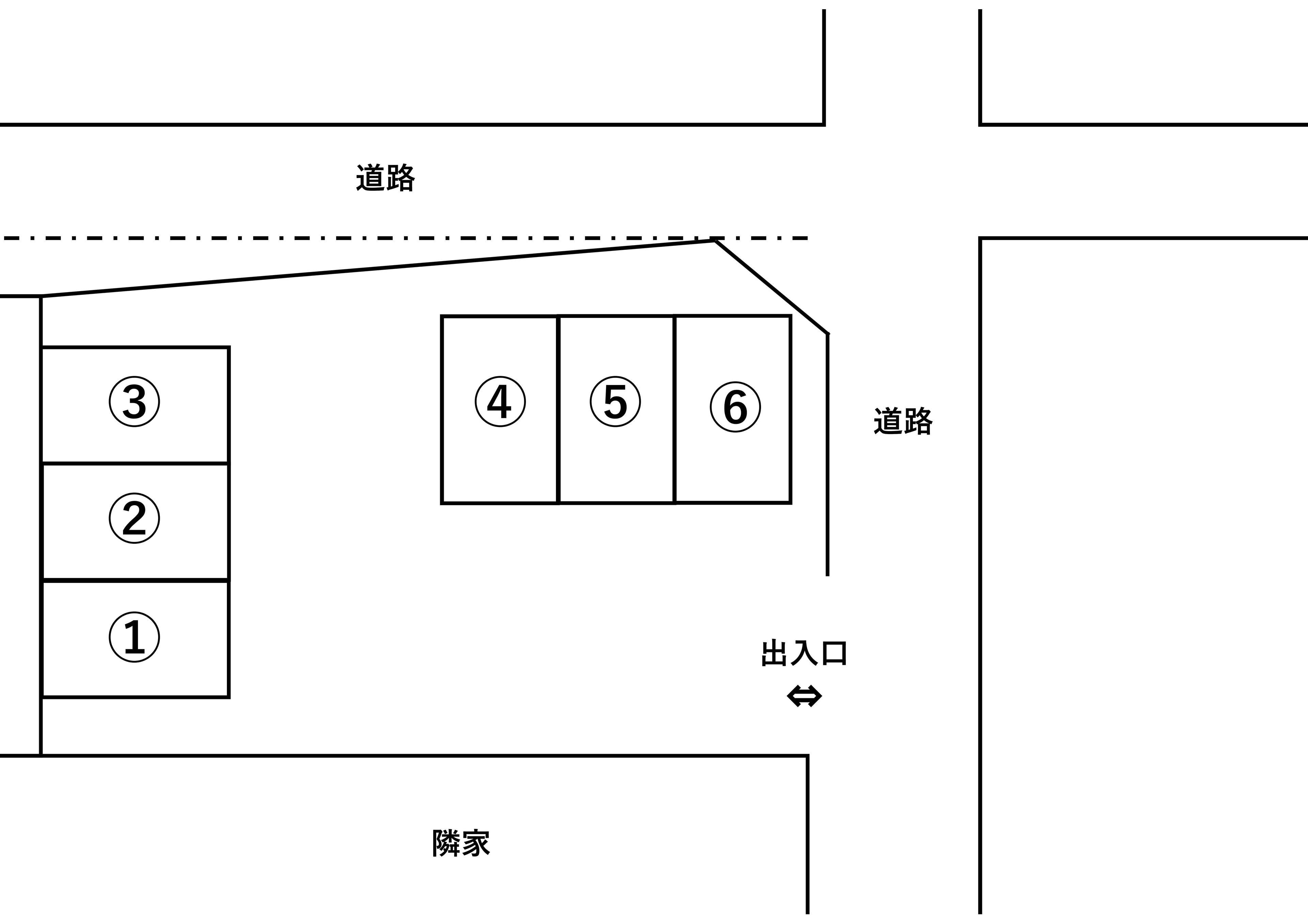 赤松駐車場の駐車配置図