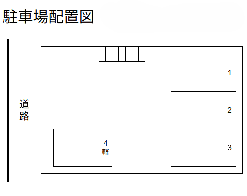 芝本町月極駐車場の駐車配置図