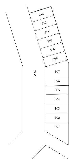 千尋相産東駐車場の駐車配置図