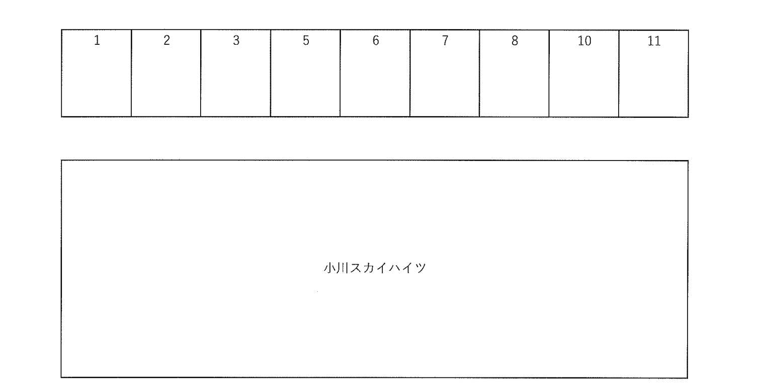 小川スカイハイツの駐車配置図