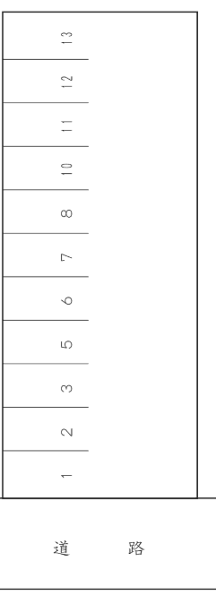 滝川町Pの駐車配置図
