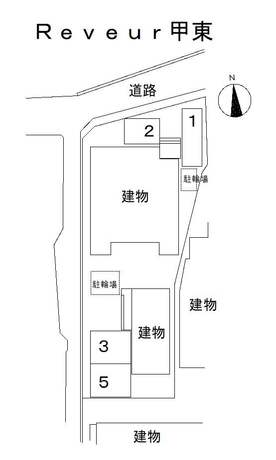 Ｒｅｖｅｕｒ甲東の駐車配置図