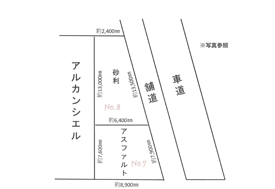 ｱﾙｶﾝｼｴﾙ駐車場の駐車配置図