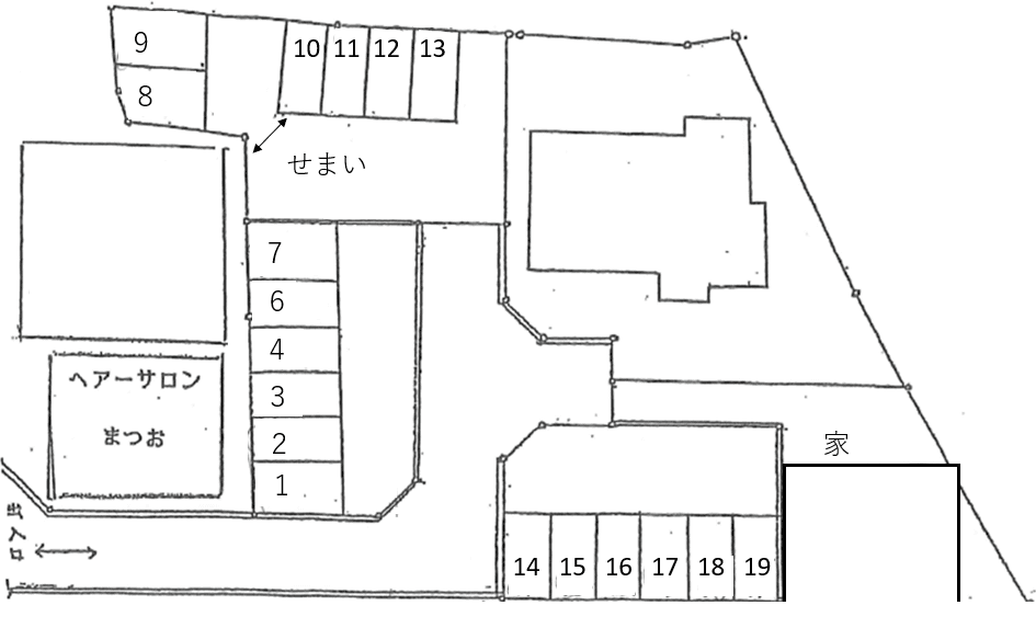 山口駐車場の駐車配置図