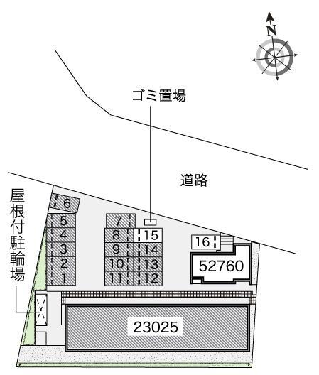 東津田(23025)の駐車配置図